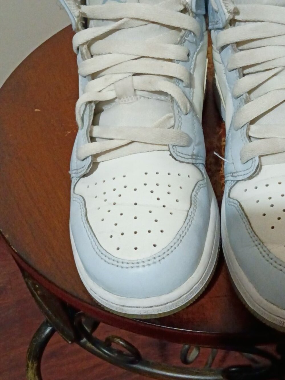 Nike Air Jordan 1 Mid SE Glitter Swoosh (GS) Blue Tint FQ9117-400 Size 5Y Youth - Picture 7 of 13
